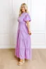Simply Sweet Maxi Dress in Lavender Curves sold by Impressions
