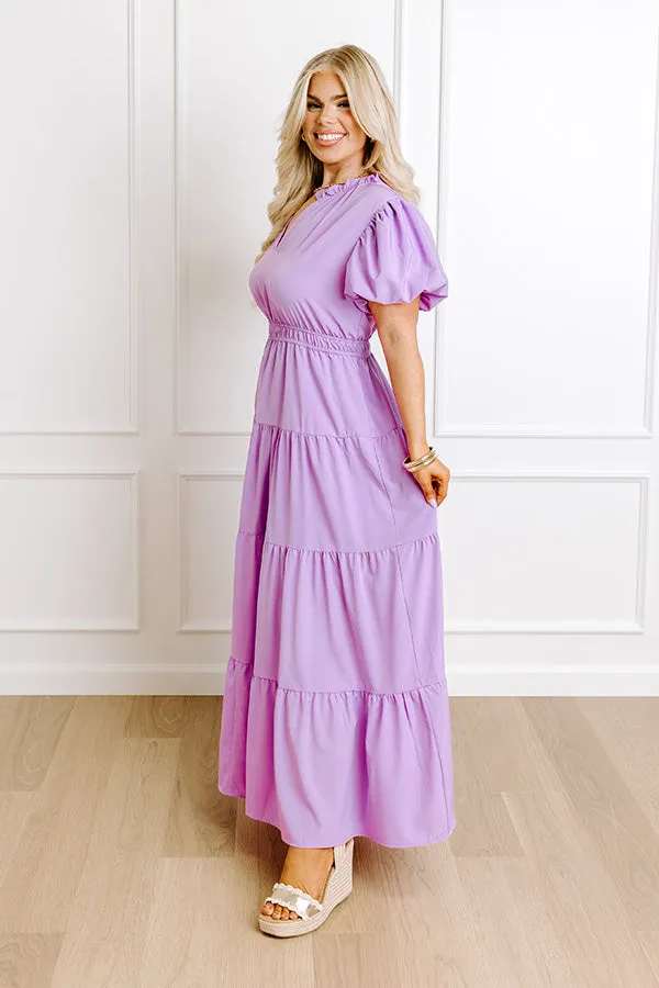 Simply Sweet Maxi Dress in Lavender Curves sold by Impressions product image thumbnail 3