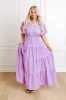 Simply Sweet Maxi Dress in Lavender Curves sold by Impressions