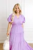 Simply Sweet Maxi Dress in Lavender Curves sold by Impressions