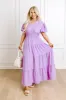 Simply Sweet Maxi Dress in Lavender Curves sold by Impressions