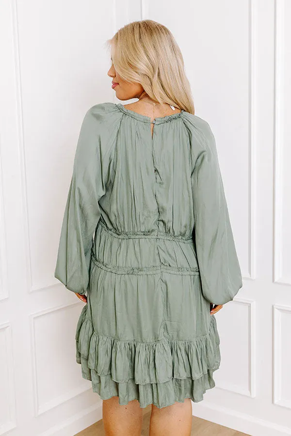 Caught Crushing Ruffle Dress In Pear Curves sold by Impressions product image thumbnail 4