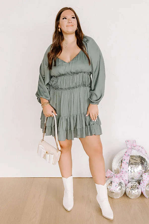 Caught Crushing Ruffle Dress In Pear Curves sold by Impressions product image thumbnail 5