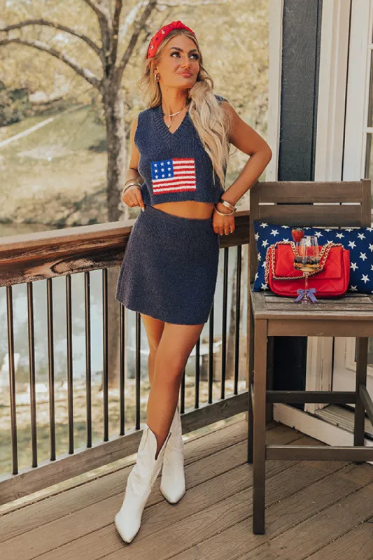 American Girl Mini Sweater Skirt in Navy sold by Impressions