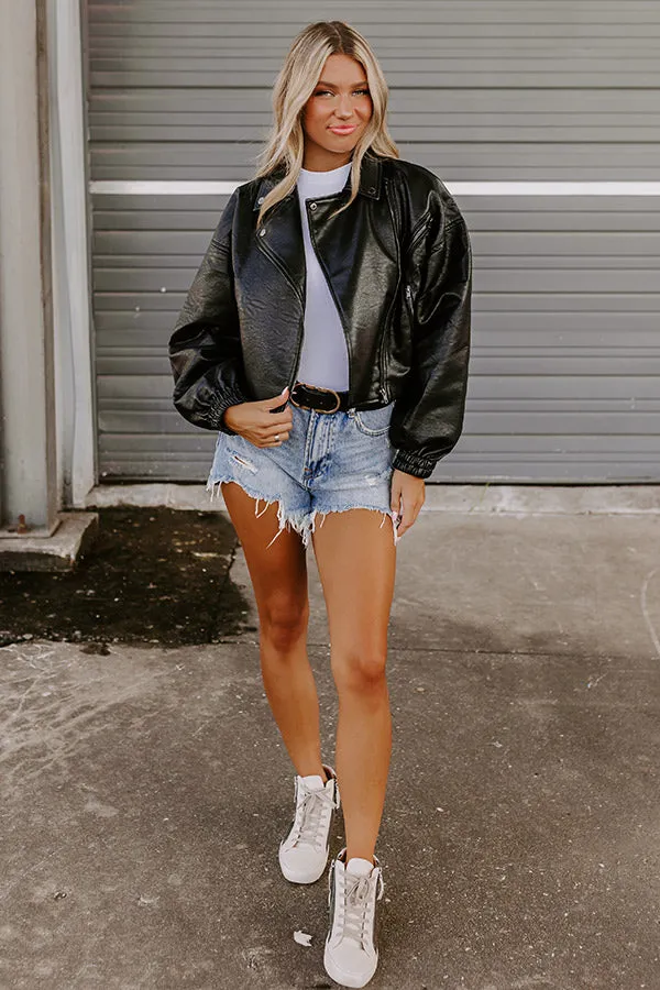 The Koty Faux Leather Jacket In Black sold by Impressions product image thumbnail 4