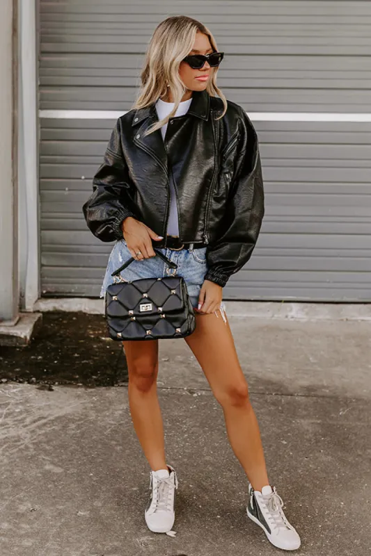 The Koty Faux Leather Jacket In Black sold by Impressions