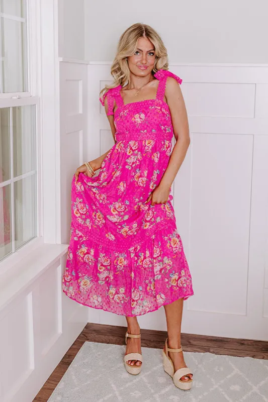 Secret Rose Garden Midi Hot Pink sold by Impressions