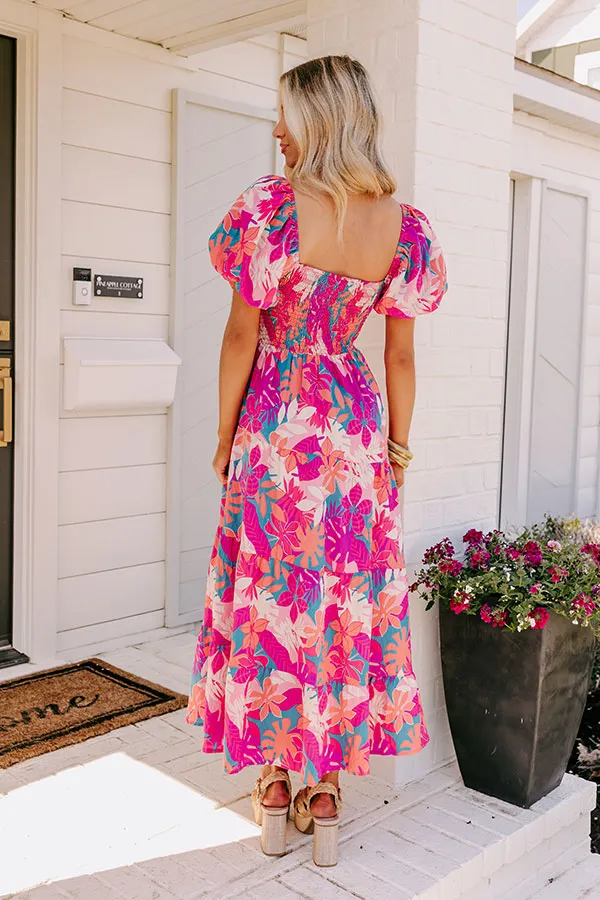 On Tropic Time Maxi Dress in Hot Pink sold by Impressions product image thumbnail 4