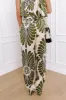 Hawaiian Paradise Satin High Waist Pants In Olive sold by Impressions