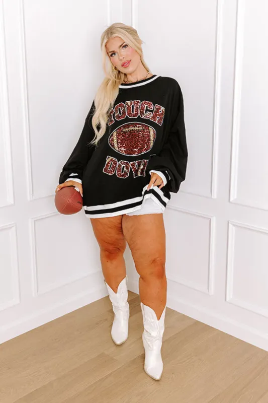 Touch Down Moment Oversized Sweatshirt Curves sold by Impressions