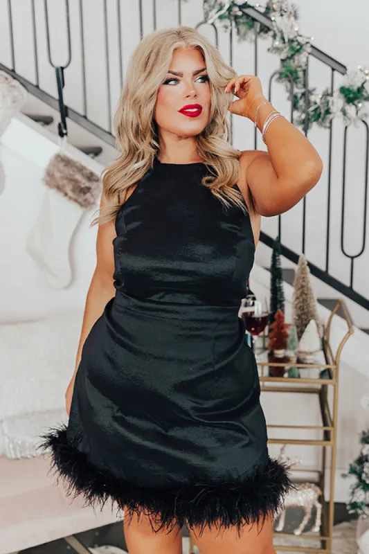 Luxe Landing Feather Dress Curves sold by Impressions