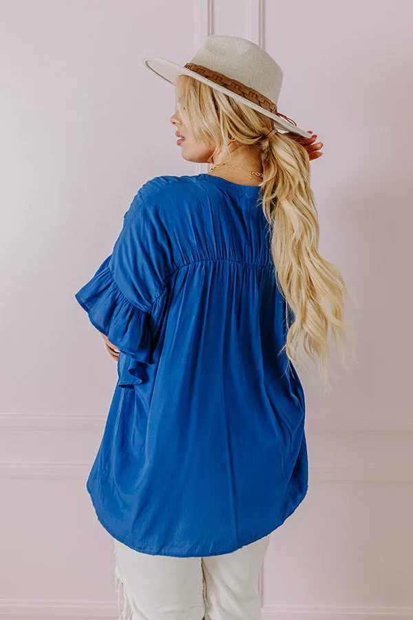 Summer Breeze Shift Top in Royal Blue Curves sold by Impressions product image thumbnail 3