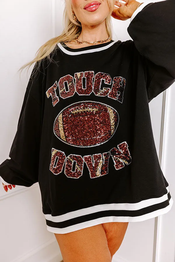 Touch Down Moment Oversized Sweatshirt Curves sold by Impressions product image thumbnail 3