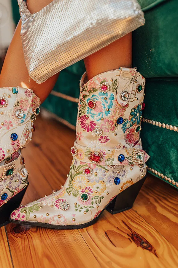 The Delilah Embellished Cowboy Boot in Ivory sold by Impressions product image thumbnail 2