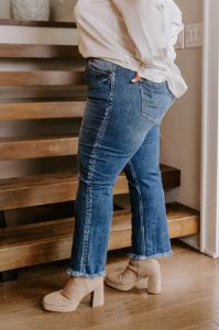 The Kim High Waist Straight Leg Jean Curves sold by Impressions