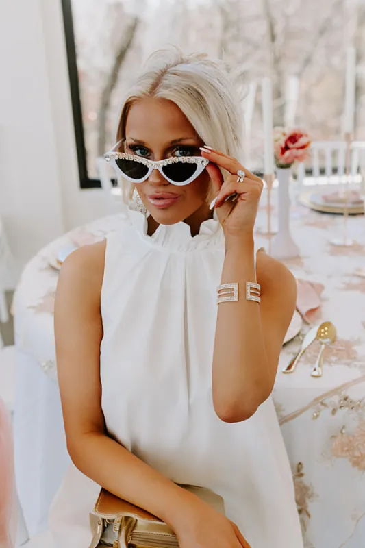 Bride To Be Embellished Cat Eye Sunglasses made by Impressions