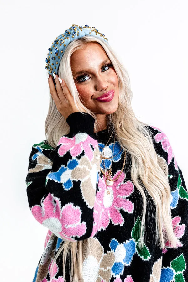 Graceful Reflections Embellished Headband In Sky Blue sold by Impressions product image thumbnail 2