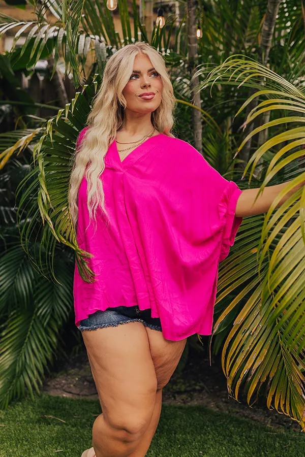 Sun-Kissed Sands Shift Top In Fuchsia Curves sold by Impressions product image thumbnail 3
