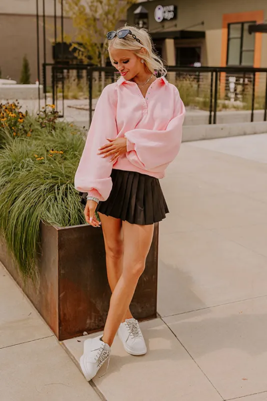 Simply Cozy Vintage Wash Sweatshirt in Pink sold by Impressions