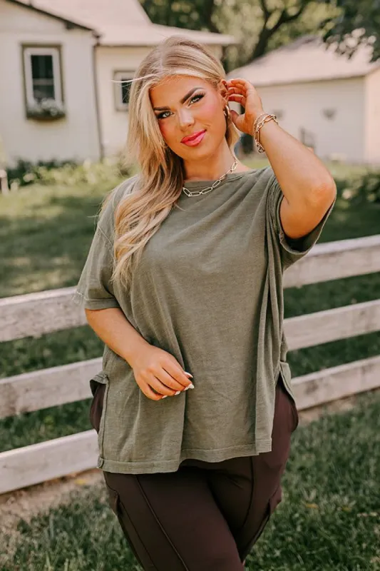 Sonoma Breeze Shift Tee In Olive Curves sold by Impressions