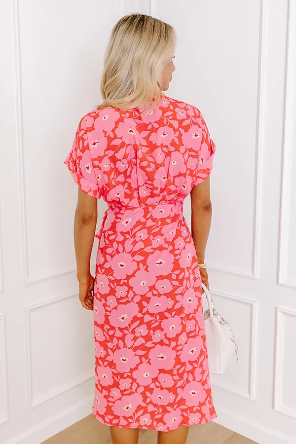 Botanical Garden Wrap Midi in Scarlett sold by Impressions product image thumbnail 4