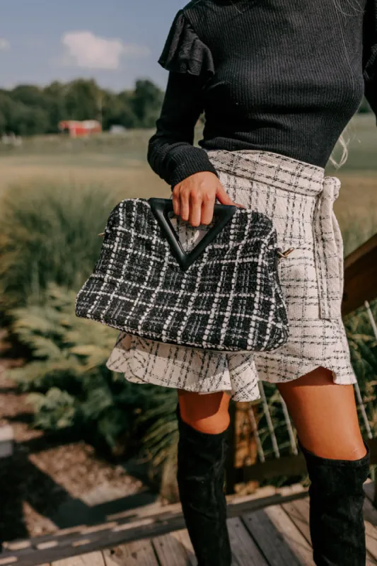 Trendy City Tweed Tote In Black sold by Impressions