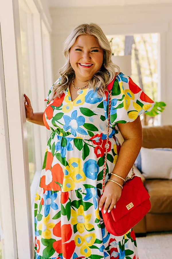 Porch Swing At Sunset Floral Midi in White Curves sold by Impressions product image thumbnail 2