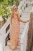 Tranquil Horizon Floral Maxi In Orange sold by Impressions