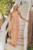 Tranquil Horizon Floral Maxi In Orange sold by Impressions