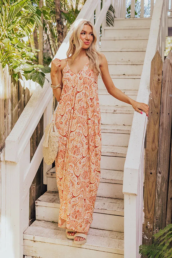 Tranquil Horizon Floral Maxi In Orange sold by Impressions product image thumbnail 3