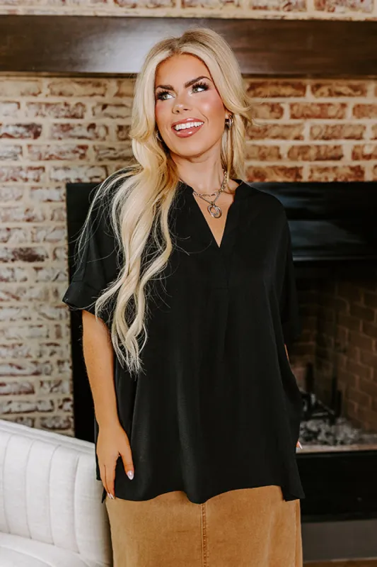 City Escape Shift Top in Black Curves sold by Impressions