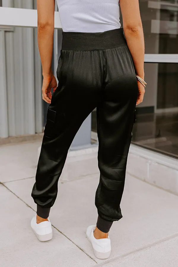 Miles To Go High Waist Satin Joggers sold by Impressions product image thumbnail 5