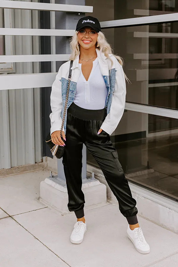 Miles To Go High Waist Satin Joggers sold by Impressions