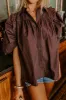 Paris Nights Button Up in Windsor Wine sold by Impressions