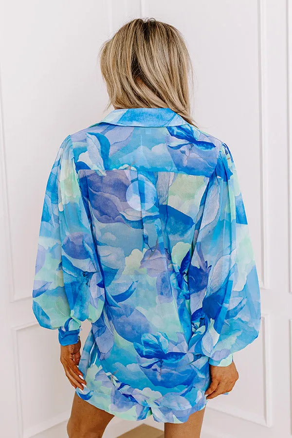 Oceanic Oasis Chiffon Button Up sold by Impressions product image thumbnail 4