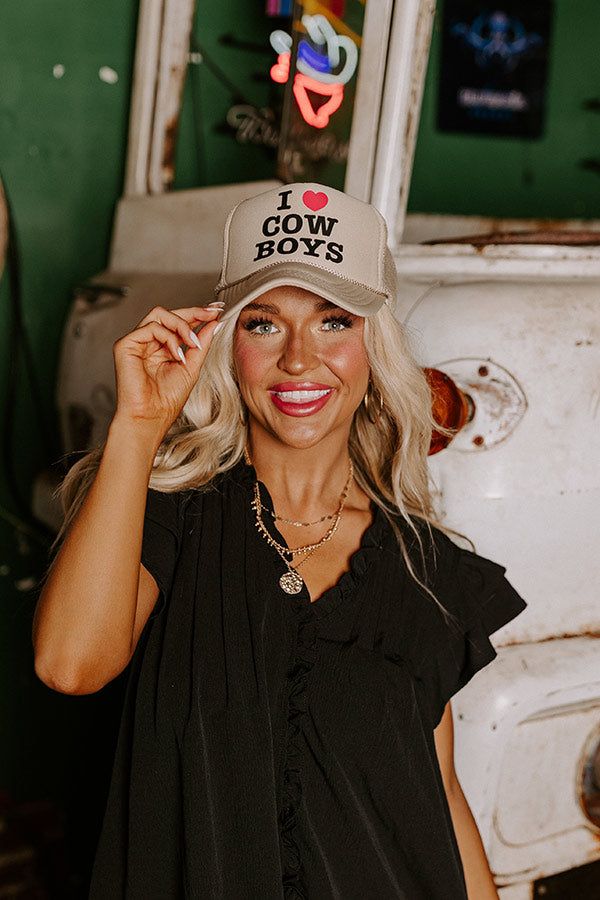 I Love Cowboys Trucker Hat sold by Impressions product image thumbnail 2