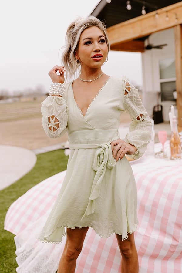 Radiant Reflections Mini Dress In Seafoam sold by Impressions product image thumbnail 4