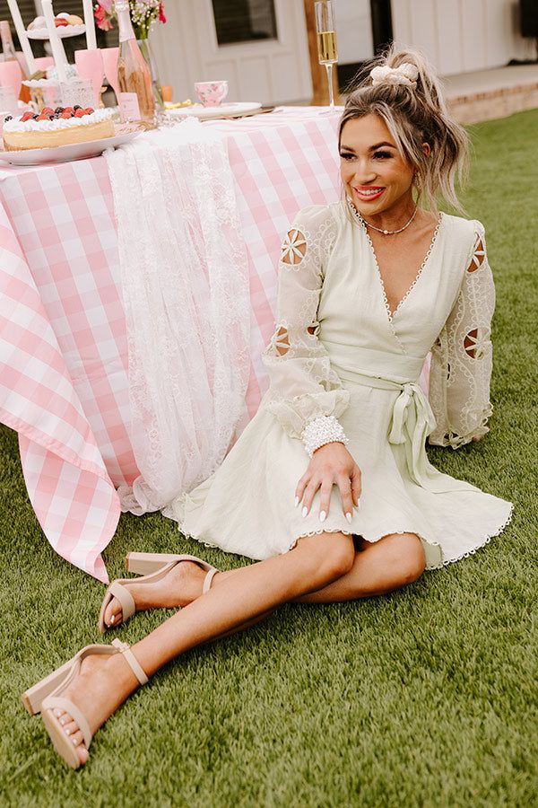 Radiant Reflections Mini Dress In Seafoam sold by Impressions