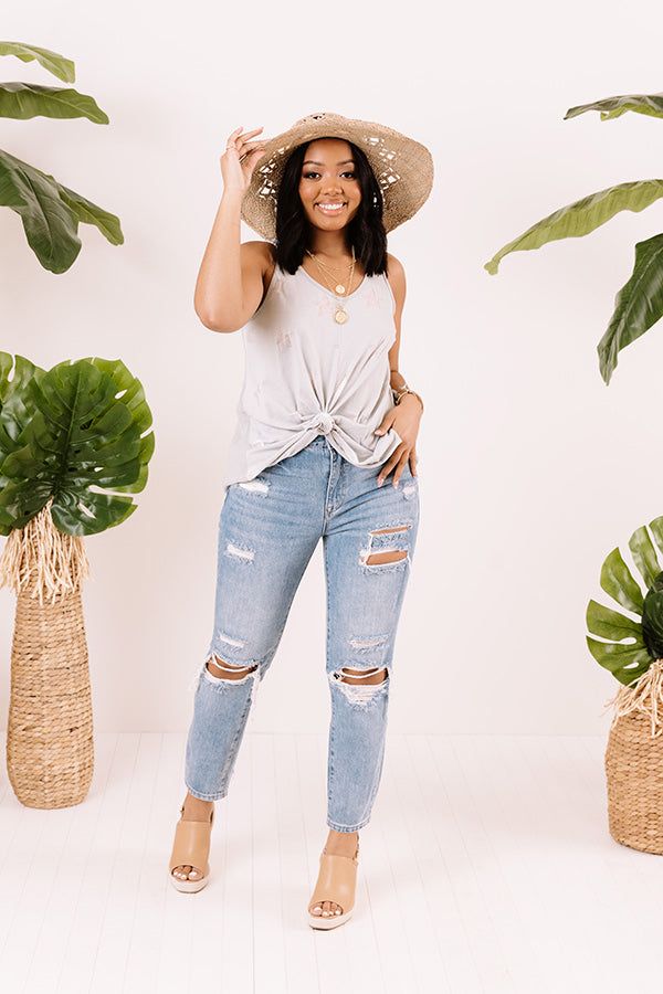 Wish On A Star Shift Tank In Grey sold by Impressions product image thumbnail 2