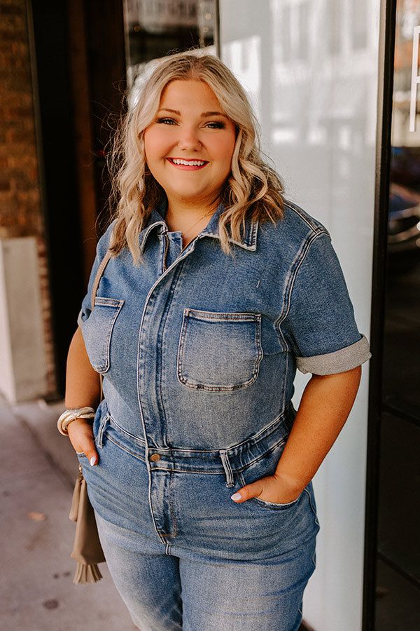 The Lyla Denim Jumpsuit Curves sold by Impressions product image thumbnail 2