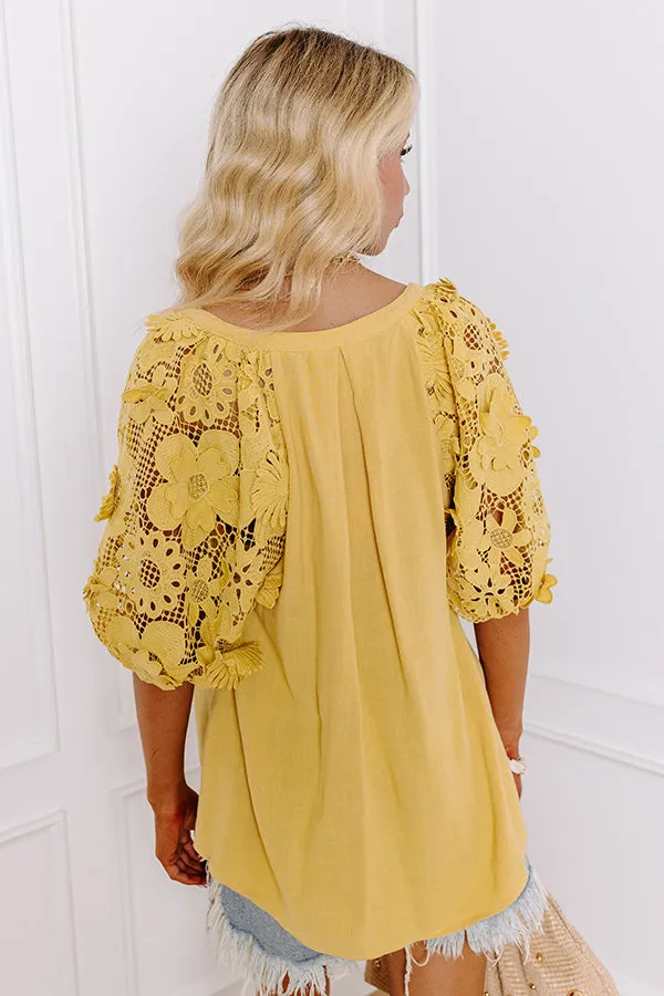 Boho Love Linen-Blend Shift Top in Primrose Yellow sold by Impressions product image thumbnail 5