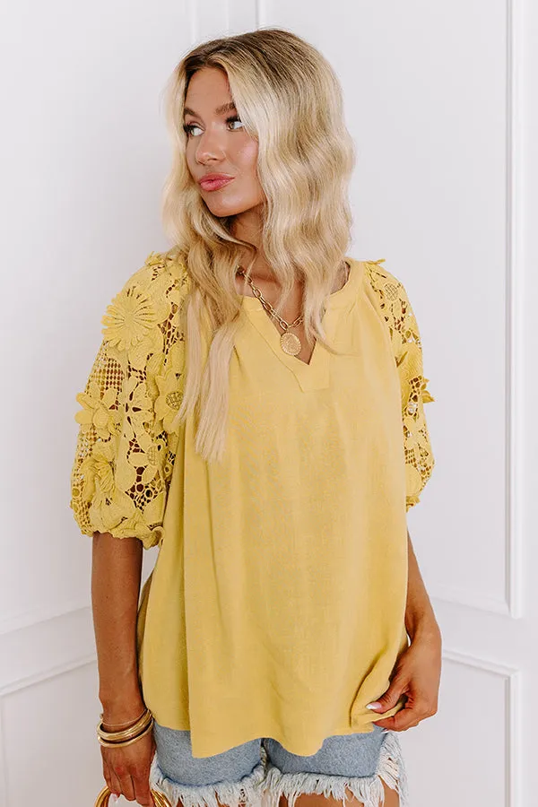 Boho Love Linen-Blend Shift Top in Primrose Yellow sold by Impressions product image thumbnail 2
