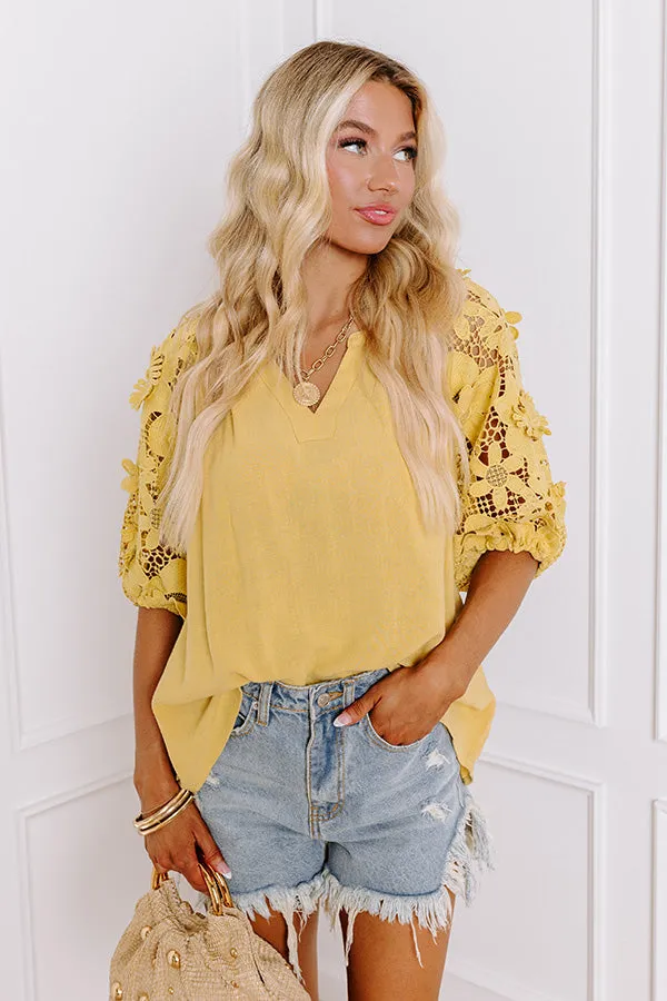 Boho Love Linen-Blend Shift Top in Primrose Yellow sold by Impressions product image thumbnail 3