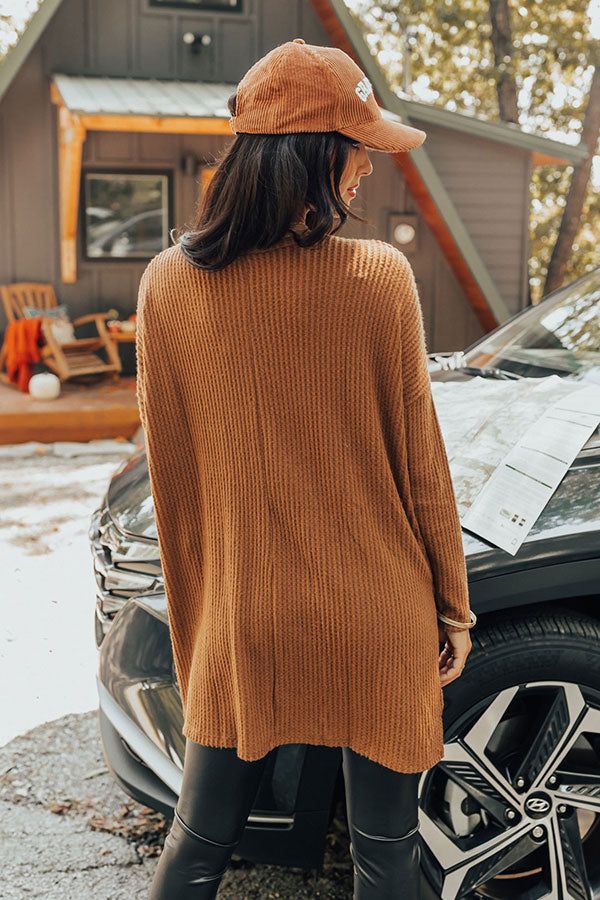 Bonfire Date Waffle Knit Tunic In Camel sold by Impressions product image thumbnail 5