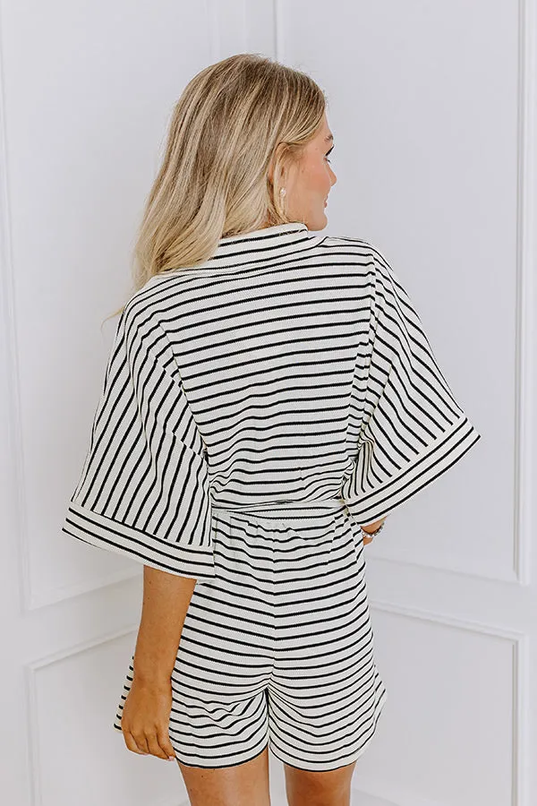 Yacht Club Cutie Stripe Romper in Black sold by Impressions product image thumbnail 3