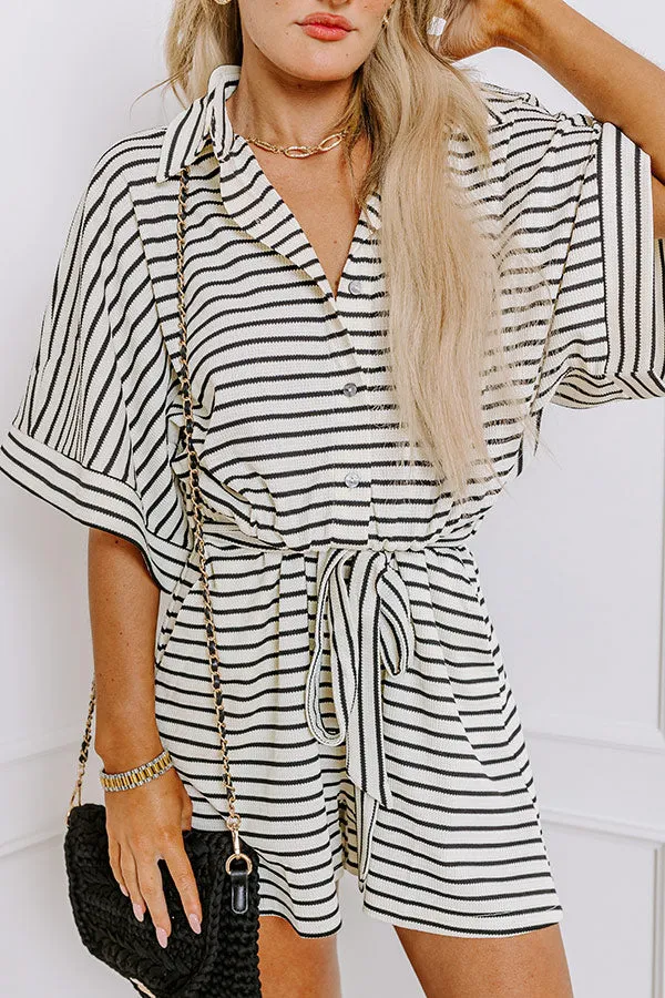 Yacht Club Cutie Stripe Romper in Black sold by Impressions product image thumbnail 2