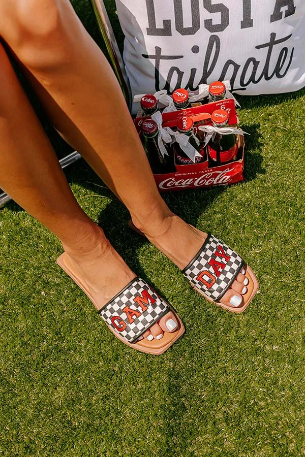 Game Day Faux Leather Embroidered Sandal sold by Impressions