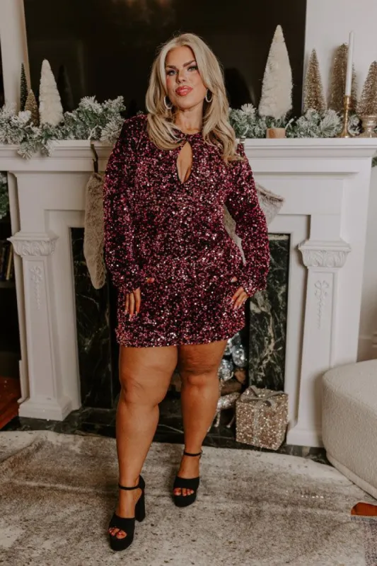 Fizzy Feels Sequin Mini Dress Curves sold by Impressions