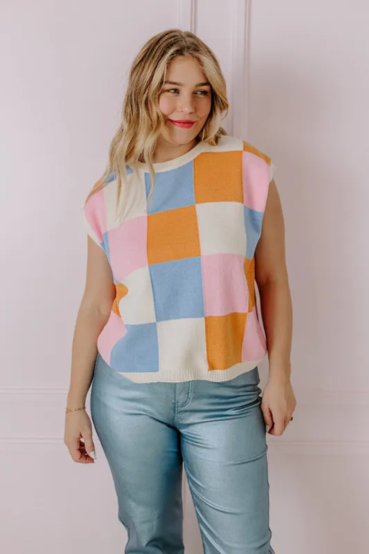 Cinnamon Lane Sweater Vest In Cream sold by Impressions