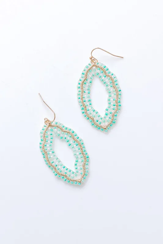 Show Stopper Beaded Earrings in Mint sold by Impressions